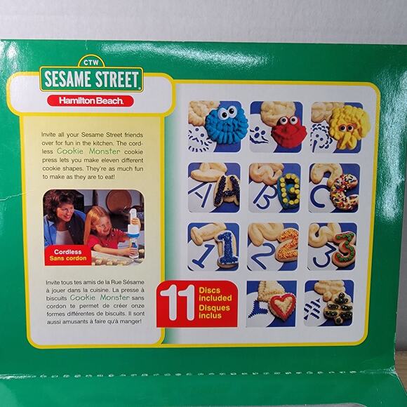 VINTAGE Sesame Street X Hamilton Beach Cookie Monster Cookie Press (1998) - Picture 2 of 6